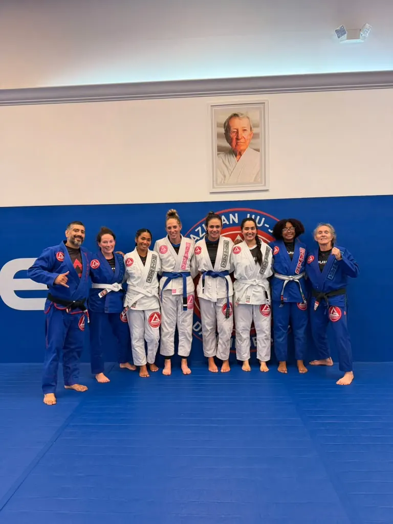Women's Only Jiu-Jitsu class group photo at Gracie Barra Davenport